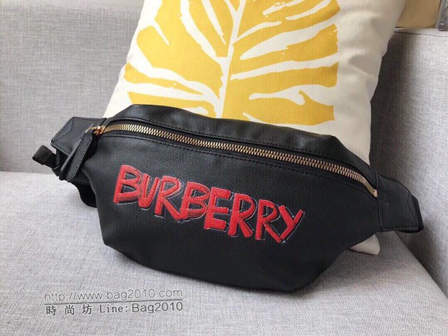 Burberry專櫃新款包包 巴寶莉2018款塗鴉logo腰包胸包  db1005